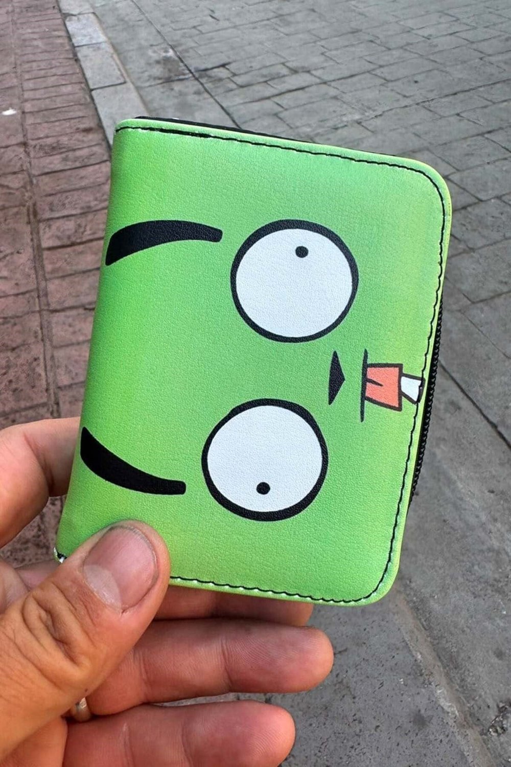 Yeşil Invader Zim Unisex Cüzdan