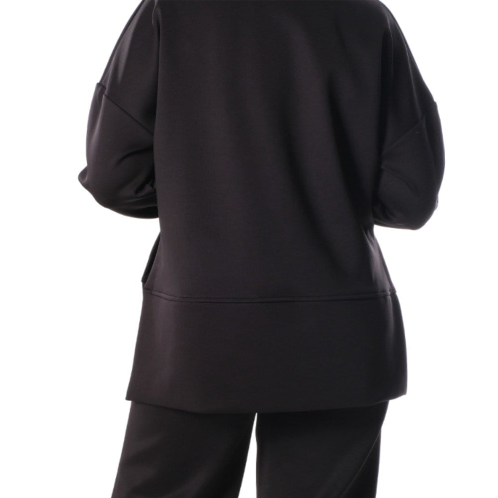 Side Slipped Blouse - BLACK ( BLUZ ) SİYAH