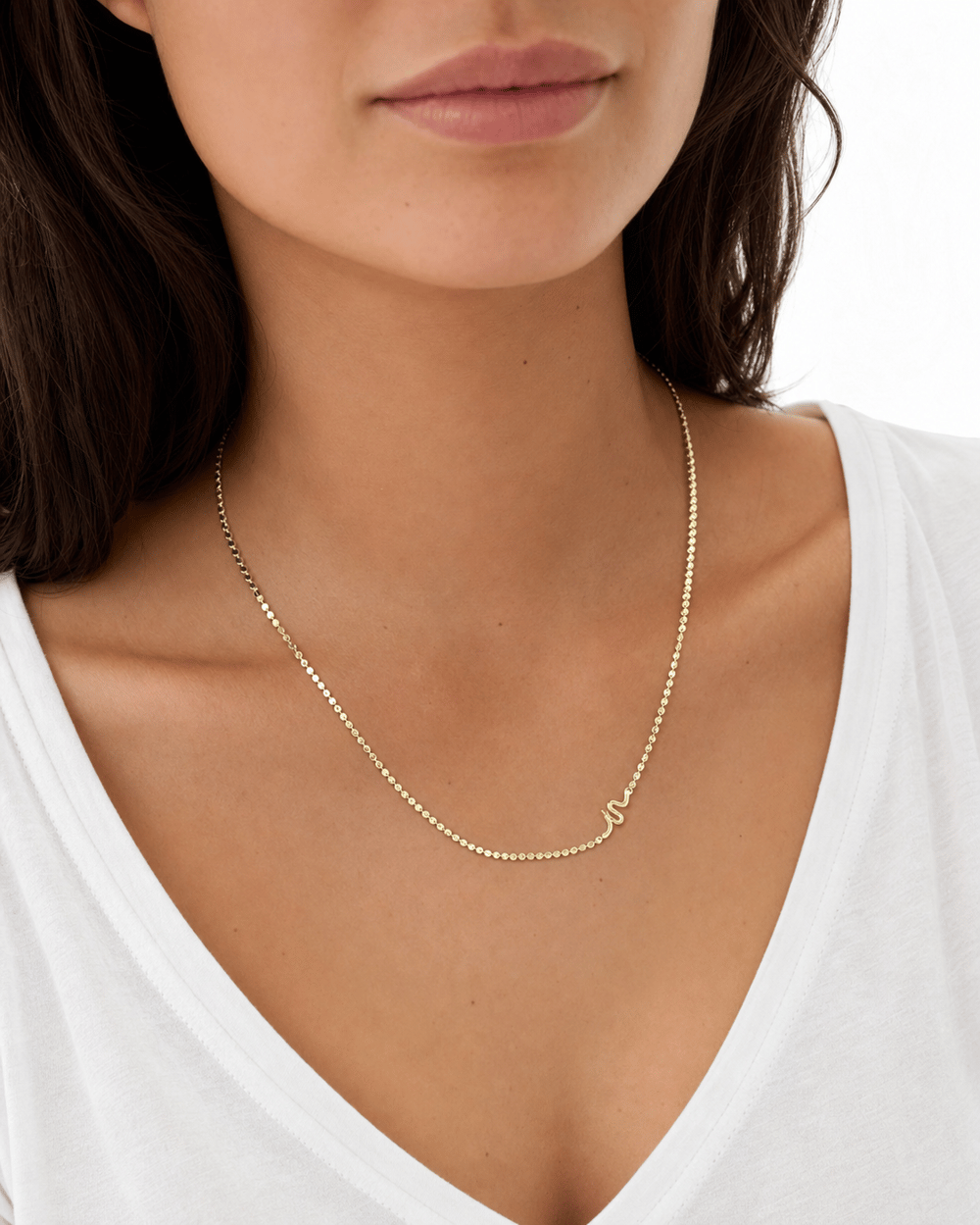 LUXURY Yılan Detaylı Gold Zincir Kolye