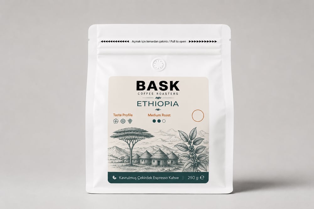 Bask Coffee Ethiopia Espresso Çekirdek Kahve 250g