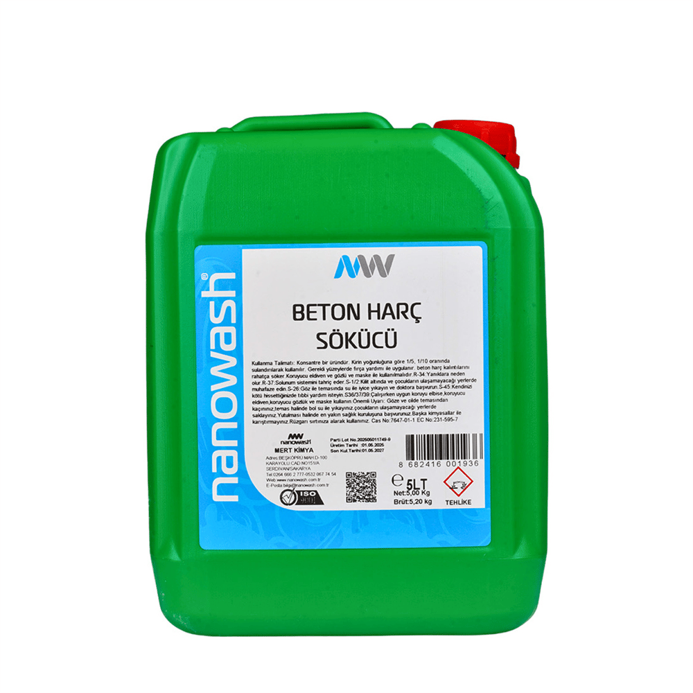 Nanowash Beton Harç Sökücü 5 Lt