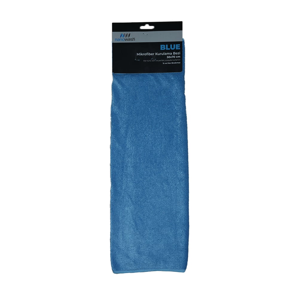 NANOWASH BLUE MİKROFİBER KURULAMA BEZİ 50X70 CM