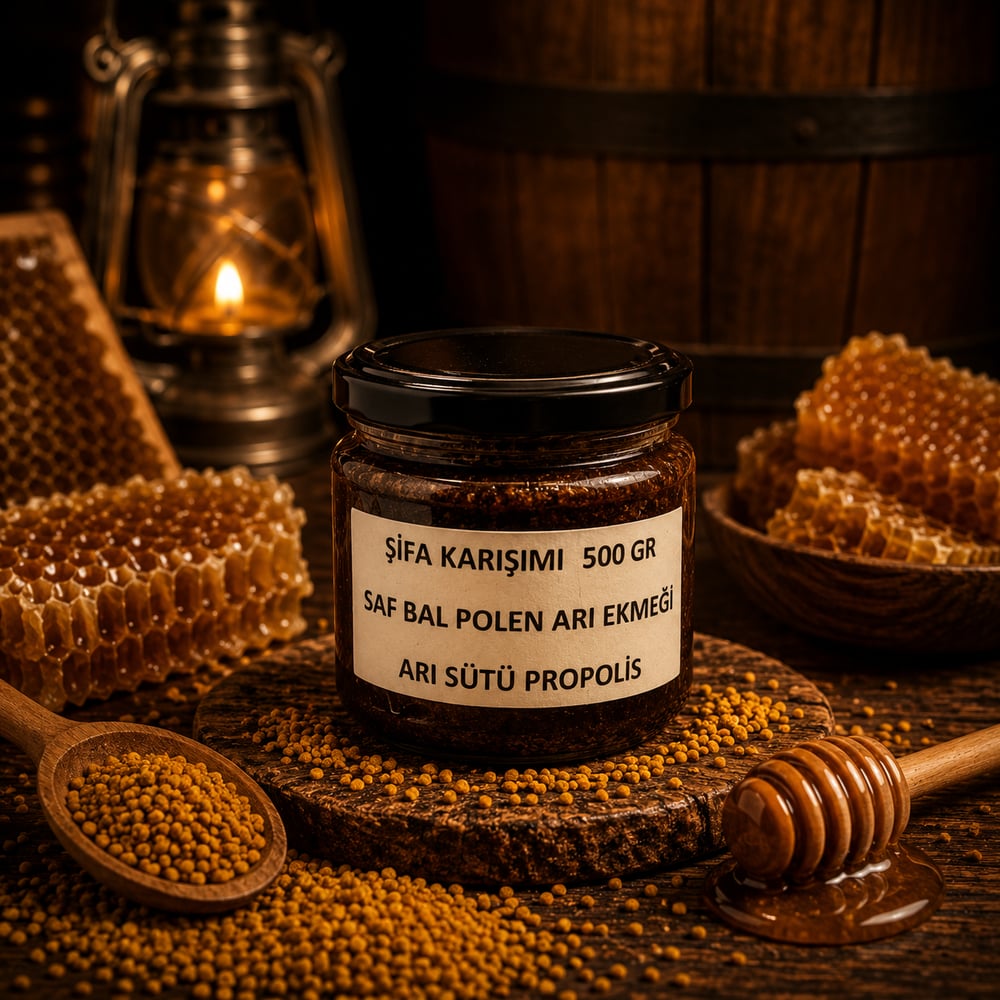 KARIŞIM  SAF BAL POLEN ARI EKMEĞİ ARI SÜTÜ PROPOLİS 500 gr