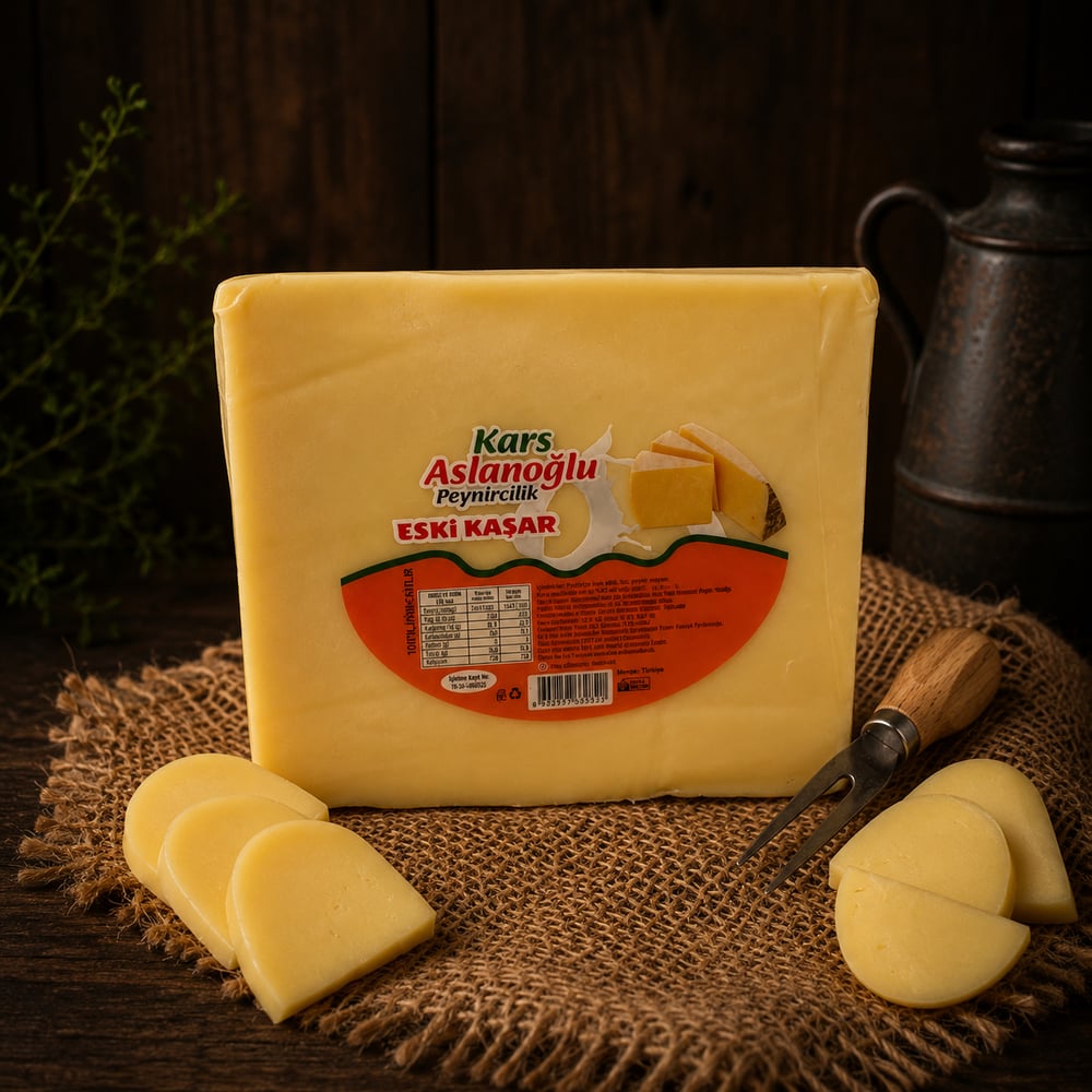 KARS ESKİ KAŞAR PEYNİRİ 2 YILLIK ŞİRDEN MAYALI 1 KG