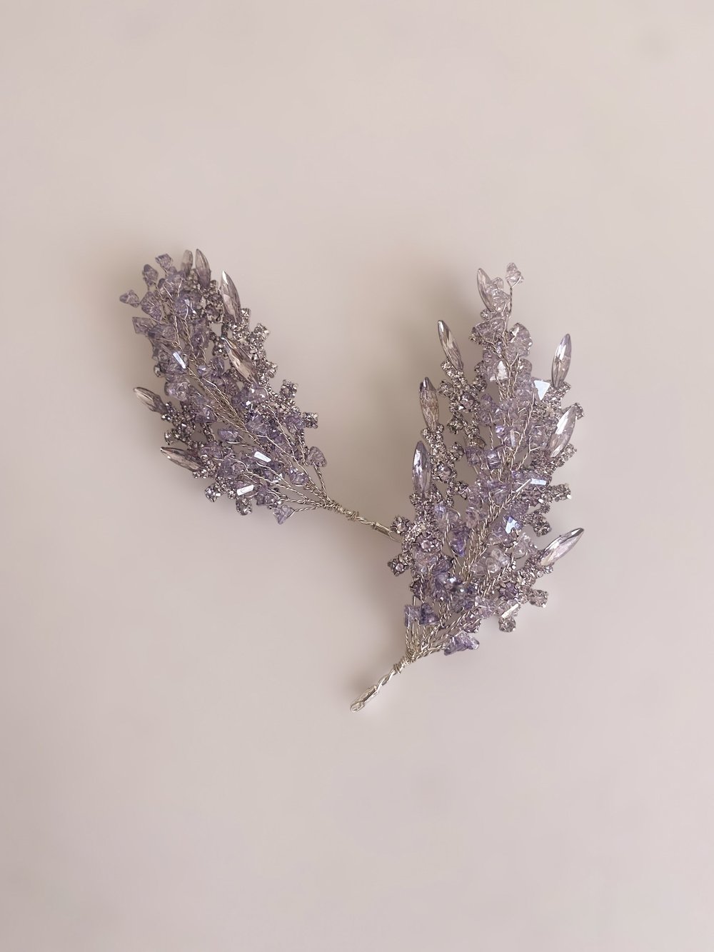 LİLA-KRİSTAL NİŞAN SAÇ TOKASIGİZEM ACCESSORY