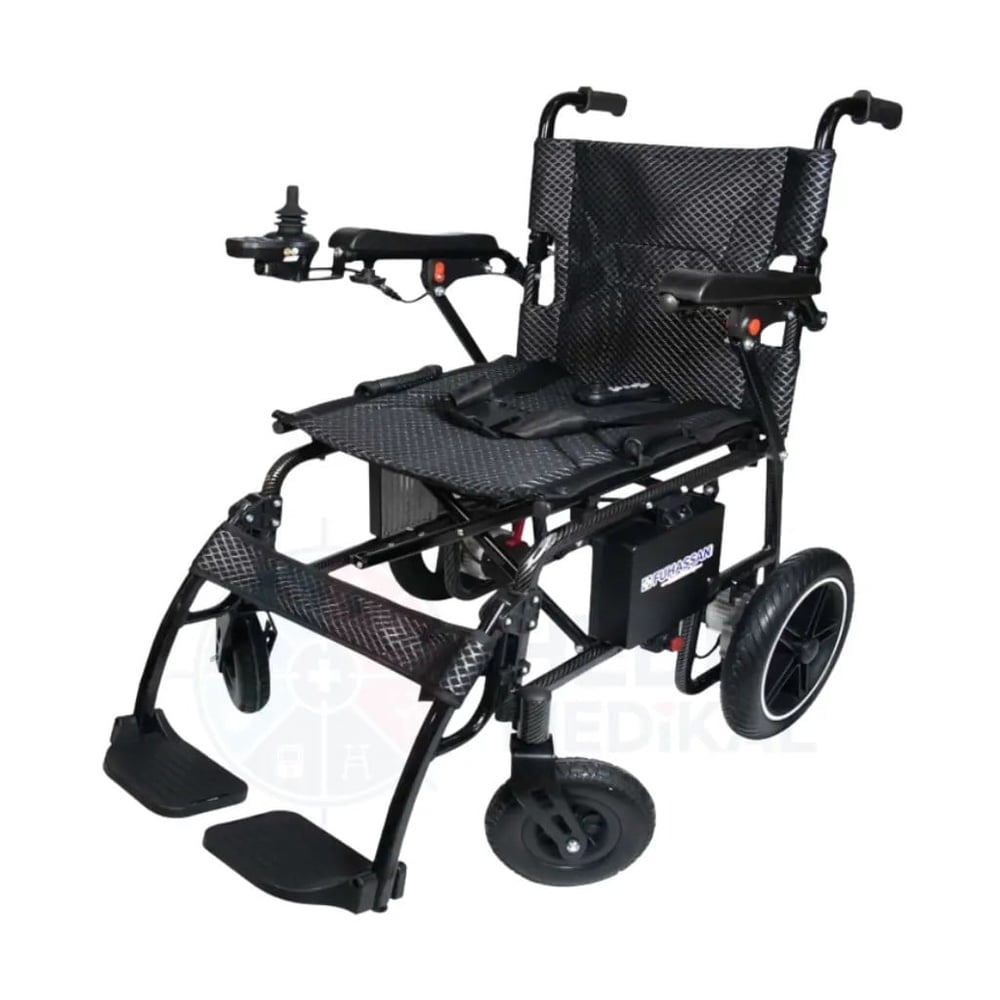 FUHASSAN E100 Lityum Pilli Karbon Motorlu Sandalye Ultra Hafif (19,5kg)