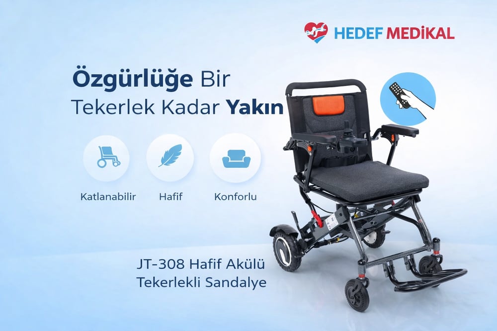 JT-308 Hafif Akülü Tekerlekli Sandalye