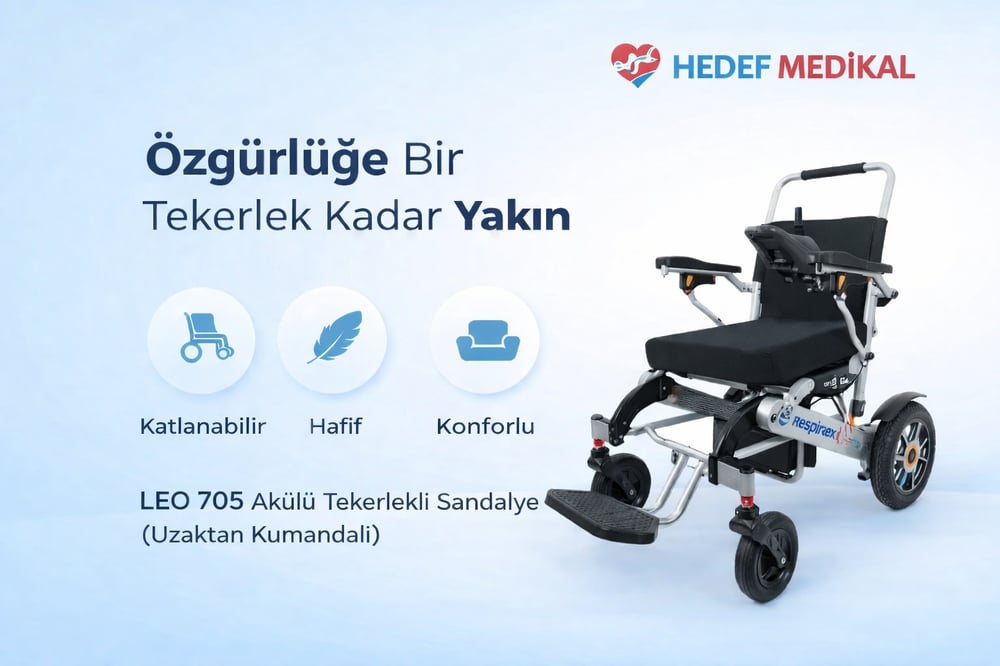 LEO 705 Akülü Tekerlekli Sandalye (Uzaktan Kumandalı)