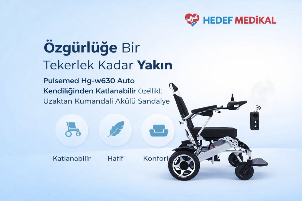 Pulsemed HPg-w630 Auto Kendiliğinden Katlanabilir Özellikli Uzaktan Kumandalı Akülü Sandalye