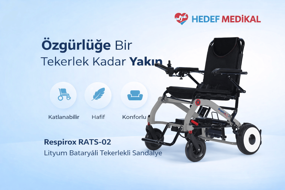 Respirox RATS-02 Lityum Bataryalı Tekerlekli Sandalye