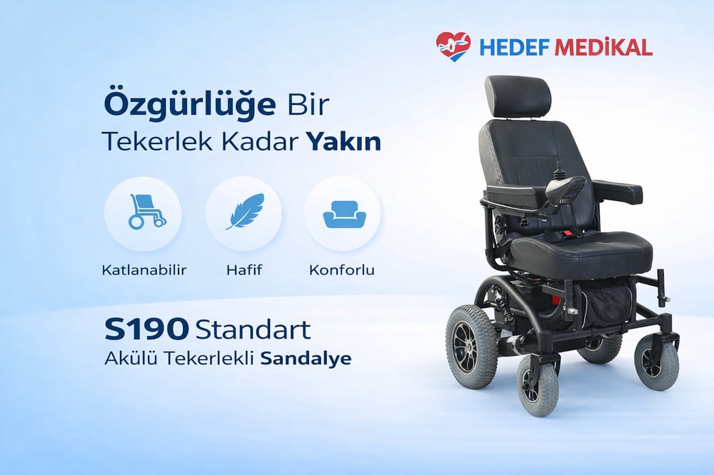S190 Standart Akülü Tekerlekli Sandalye