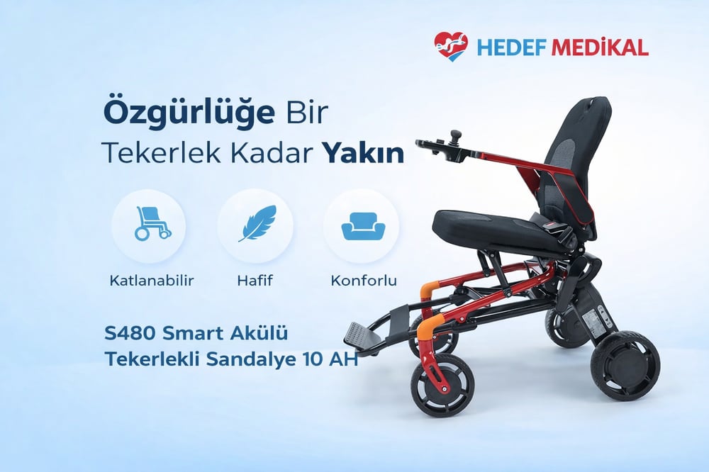 S480 Smart Akülü Tekerlekli Sandalye 10 AH