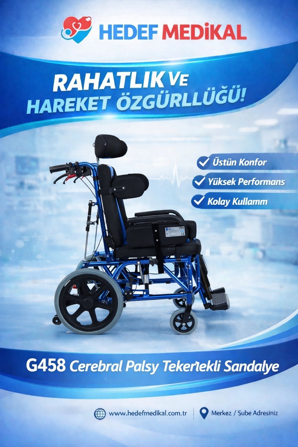 G458 Cerebral Palsy Tekerlekli Sandalye
