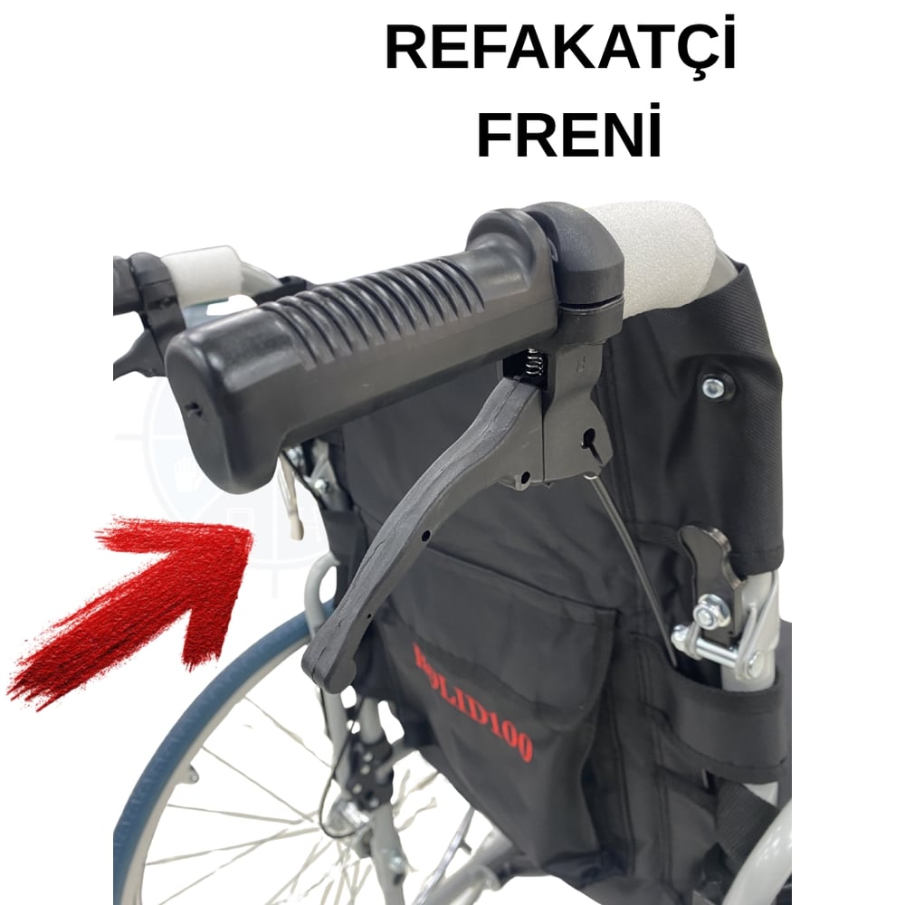 Rolid 100 Refakatçi Frenli Tekerlekli Sandalye