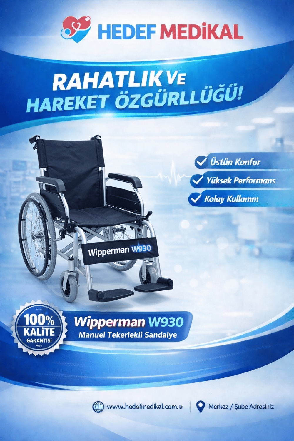 Wipperman W930 Manuel Tekerlekli Sandalye