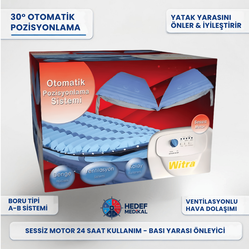 Witra Boru Tipi Havalı Yatak 30° Pozisyon Veren - Bası Yarası Önleyici ve Tedavi Edici