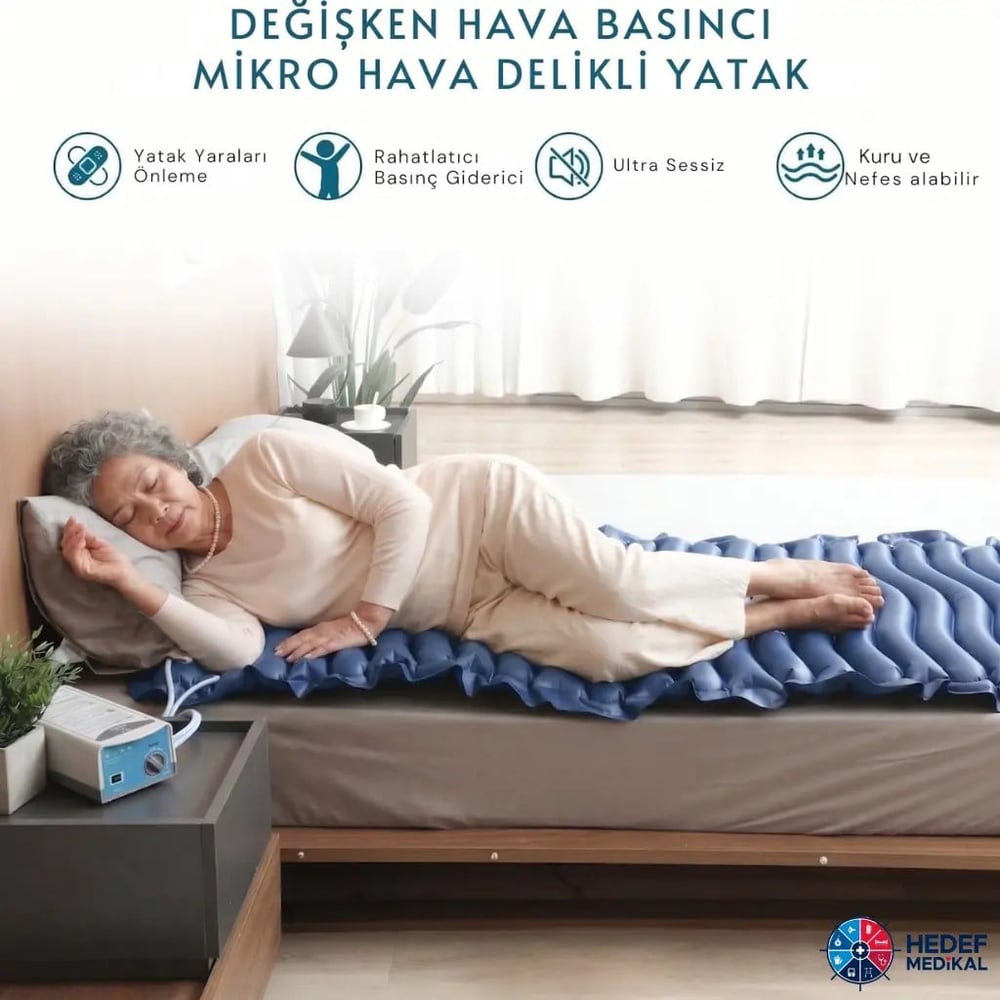 Witra Profesyonel Havalı Hasta Yatağı - Yara Önleyici Ventilasyon Özelliği - Ultra Sessiz Motor ve Kolay Kullanım