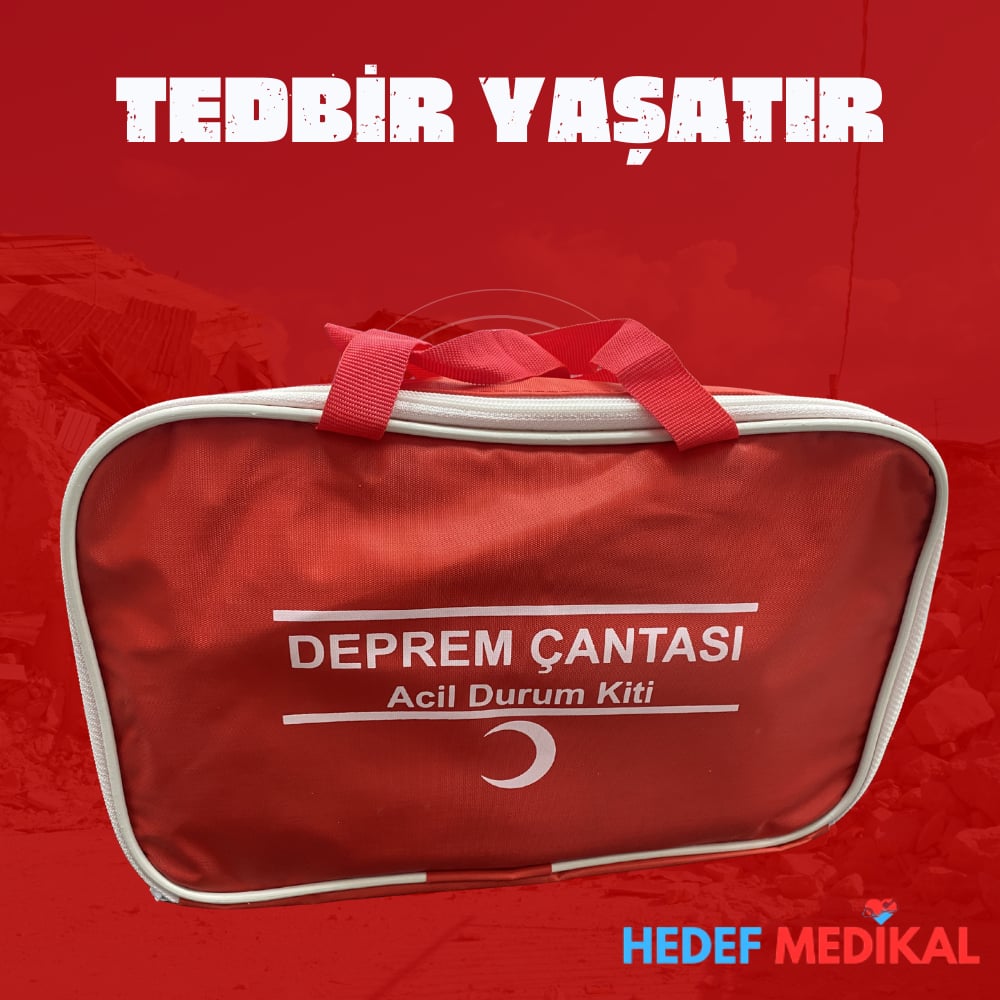 Deprem Çantası & İlk Yardım Seti 2 Kişilik – Uzman Hazırlıklı ve Hayatta Kalma Seti