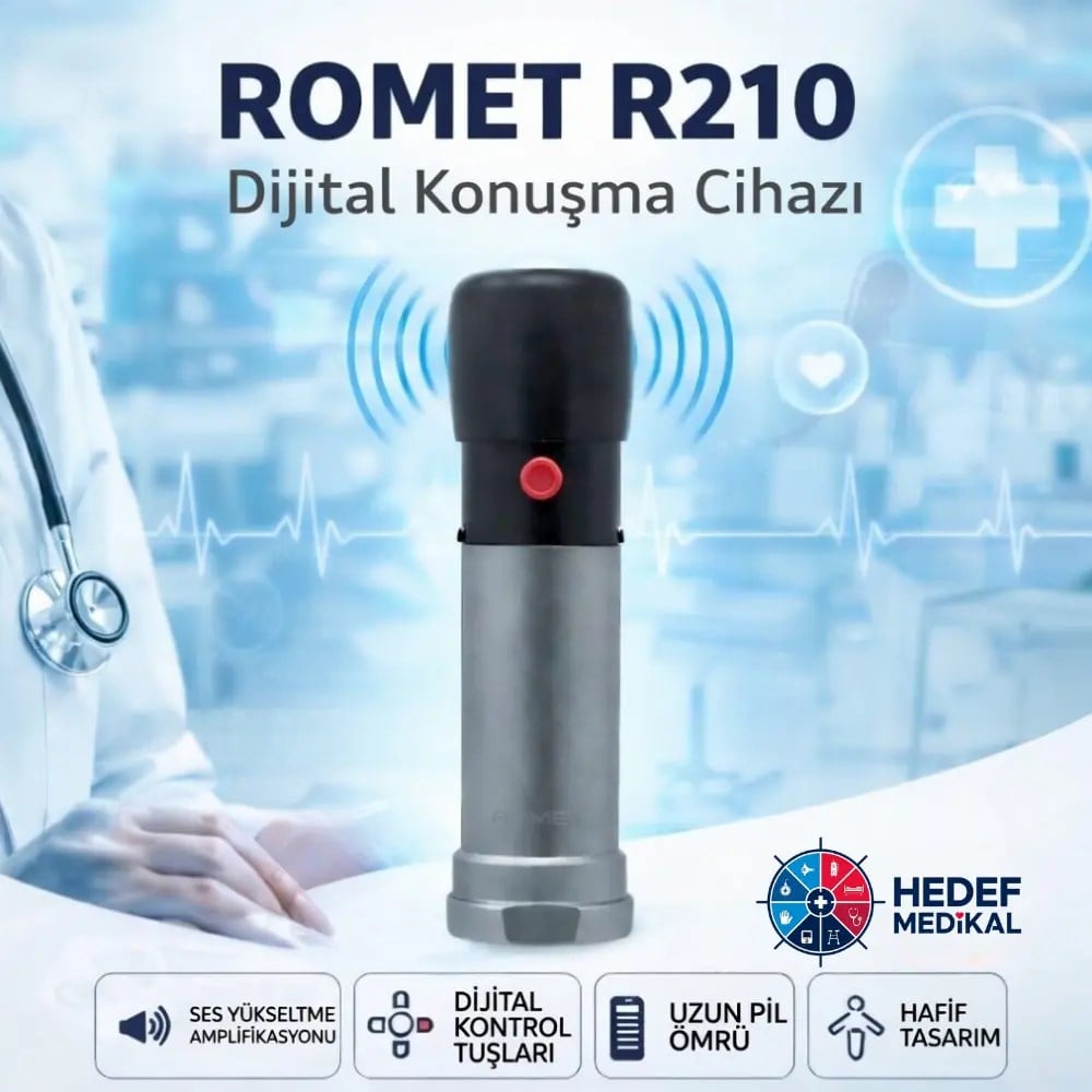 Romet R210 Ultra Hafif Dijital Ses ve Ton Ayarlı Elektrolarenks Konuşma Cihazı