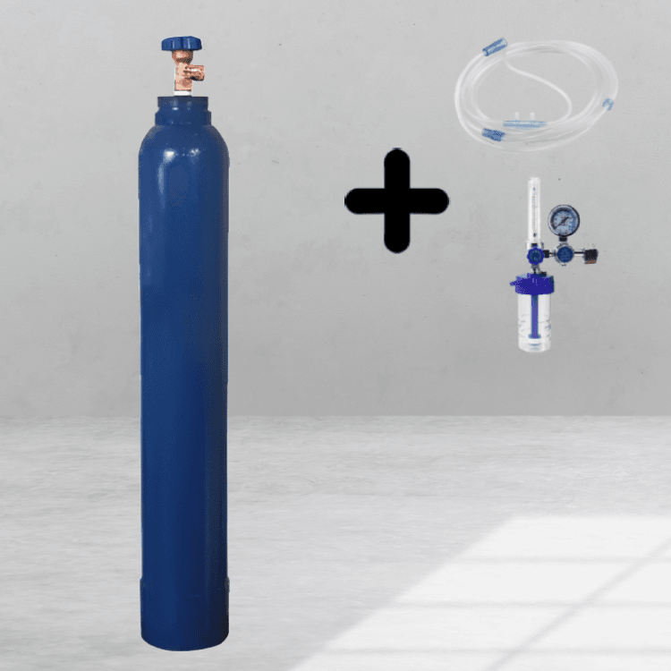 Oksijen Tüpü 10 Litre + Manometre + Kanül maske