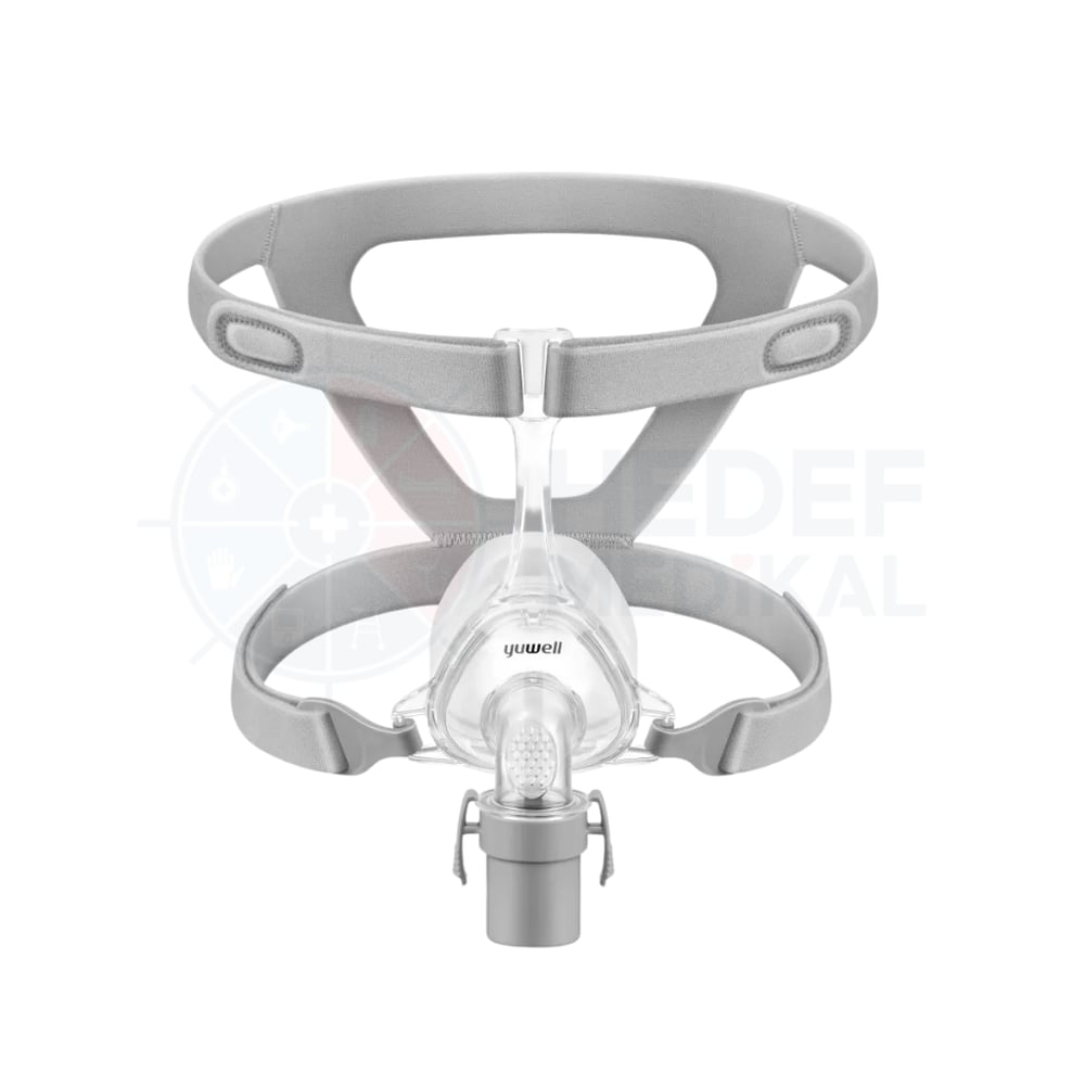 Yuwell YN01 Nazal (Burun) Cpap / Bpap Maskesi XL Beden Full Face Maske (Alın Destekli)