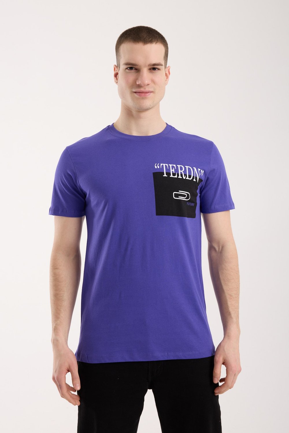 Erkek Baskılı T-Shirt Sportif Kesim Günlük Kullanım