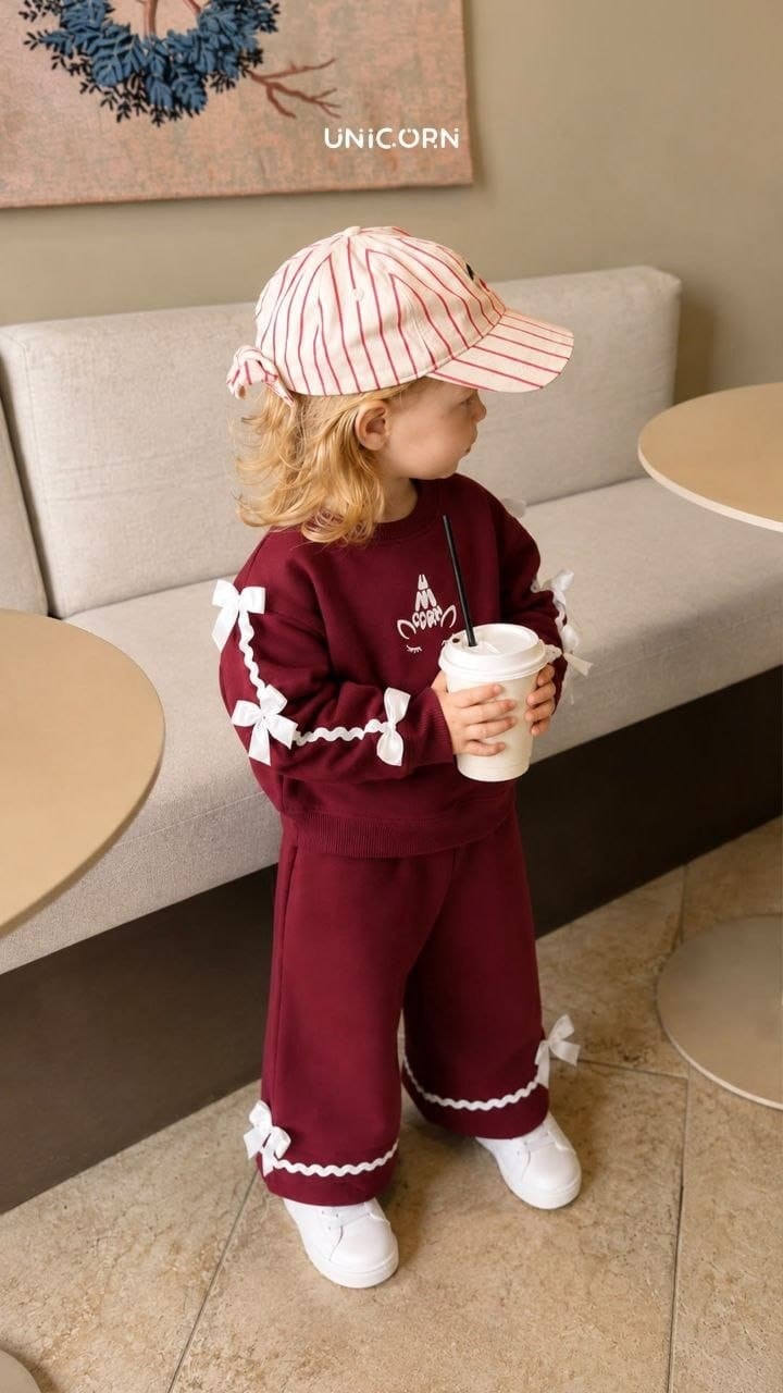 B&K Kids Kurdele Detaylı Bordo Kız Çocuk Takım