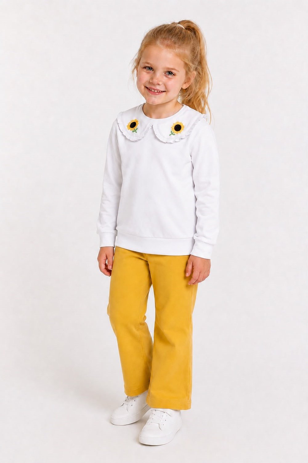 B&K Kids Papatya Yakalı Kız Çocuk Takım