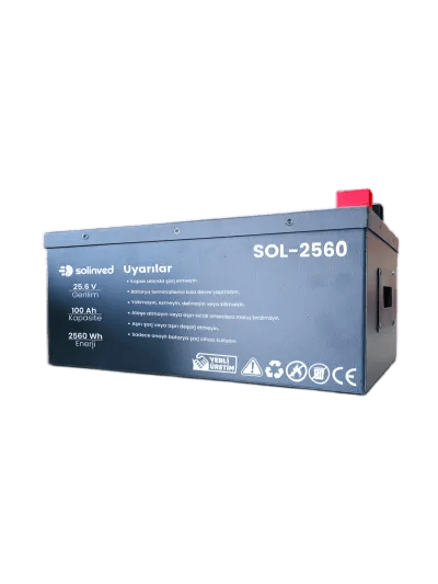 Solinved 25.6 V 100Ah Lityum Akü