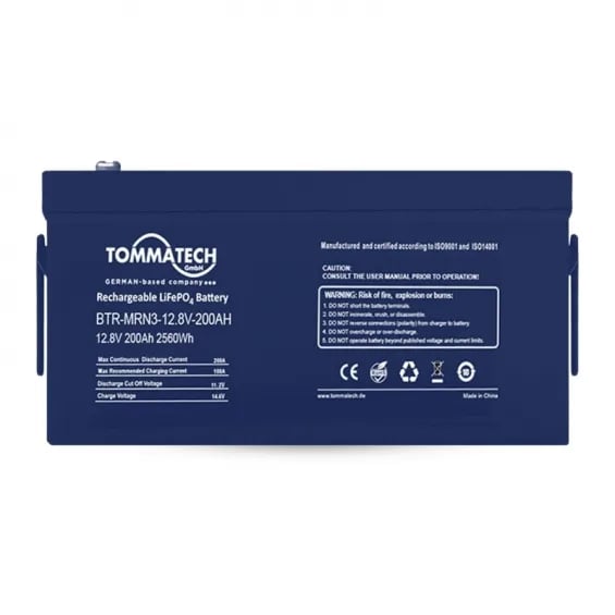 TOMMATECH 25.6V 100Ah LiFePO4 Lityum Akü / Batarya | MRN3 Series LV