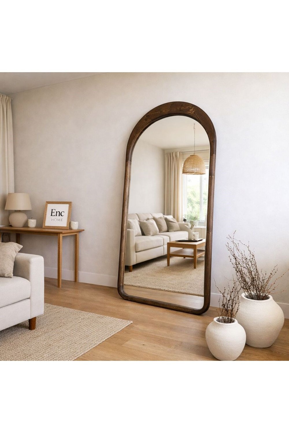 Menes ayaklı ağaç boy aynası 180x80