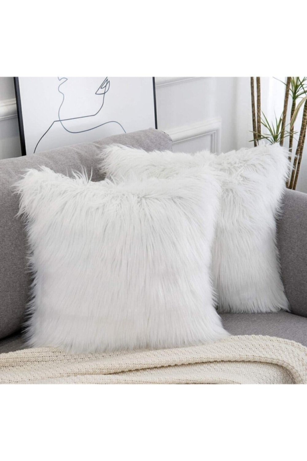 Peluş Kırlent Kılıfı