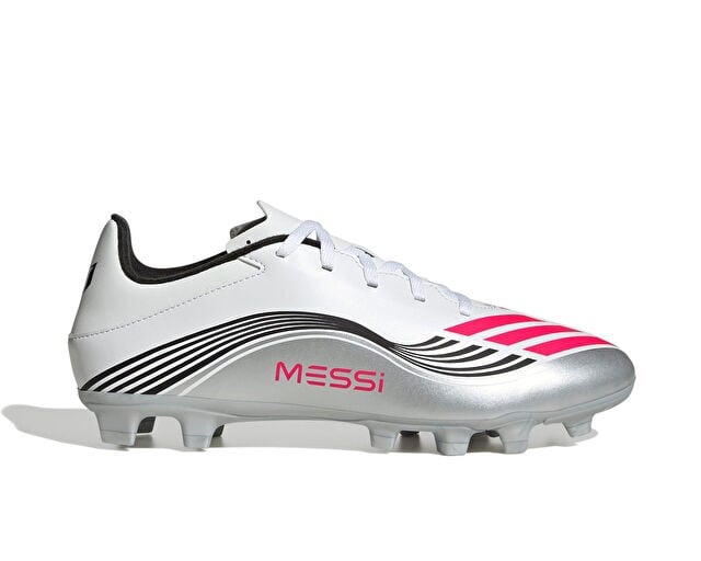 ADIDAS F50 MESSI CLUB FG/MG Erkek Çoklu Çim Zemin Kramponu JP7443 Beyaz