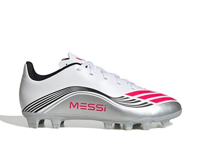 ADIDAS F50 MESSI CLUB FG/MG J Çocuk Çoklu Çim Zemin Kramponu JP7457 Beyaz