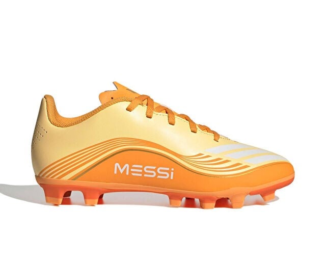 ADIDAS F50 MESSI CLUB FG/MG J Genç Çoklu Çim Zemin Kramponu JQ0951 Turuncu
