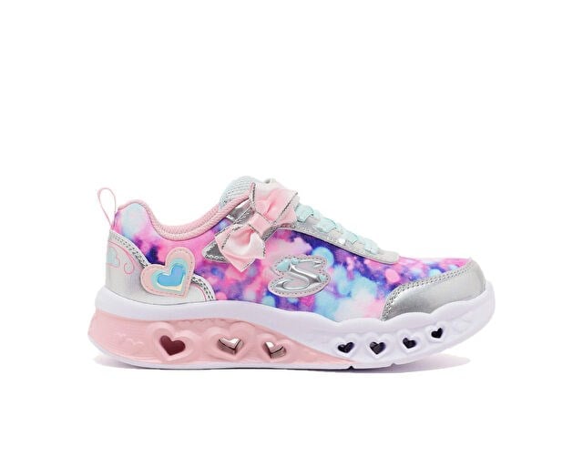 SKECHERS FLUTTER HEART LIGHTS - BLURRED LOVE Çocuk Günlük Işıklı Ayakkabı 303255L-SLLP Gri