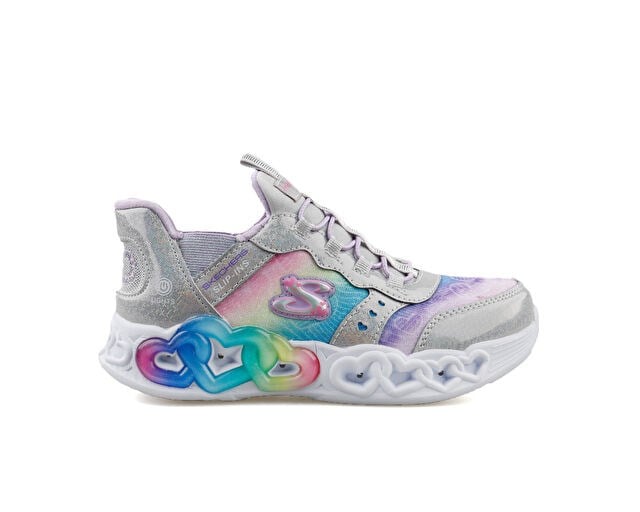 SKECHERS INFINITE HEART LIGHTS Çocuk Günlük Işıklı Ayakkabı 303755L-SMLT Çok Renkli