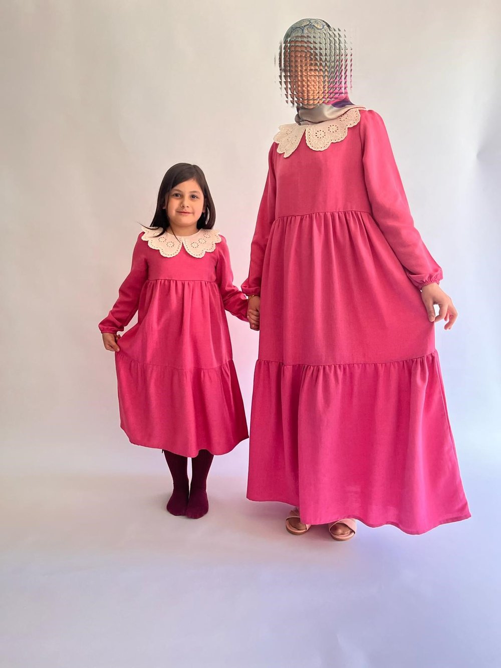 FİSTO YAKA ANNE ELBİSESİ