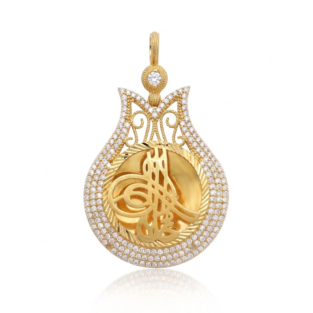 14K Altın Tuğralı Kolye Ucu | 8,00 Gr