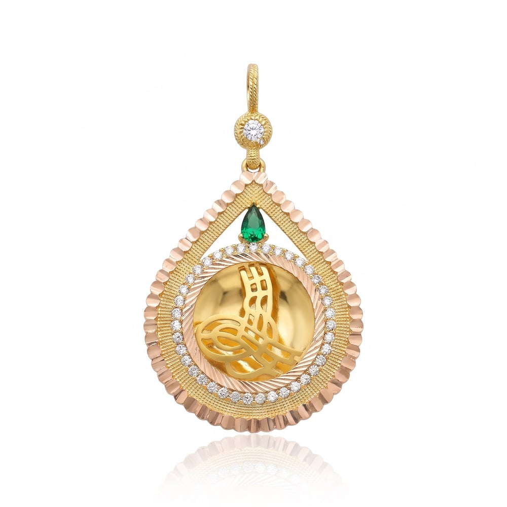 14K Altın Tuğralı Kolye Ucu | 8,03 Gr