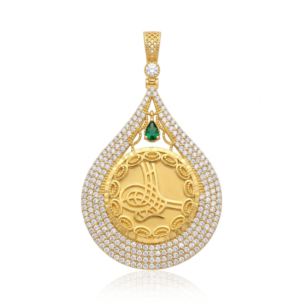 14K Altın Tuğralı Kolye Ucu | 8,77 Gr