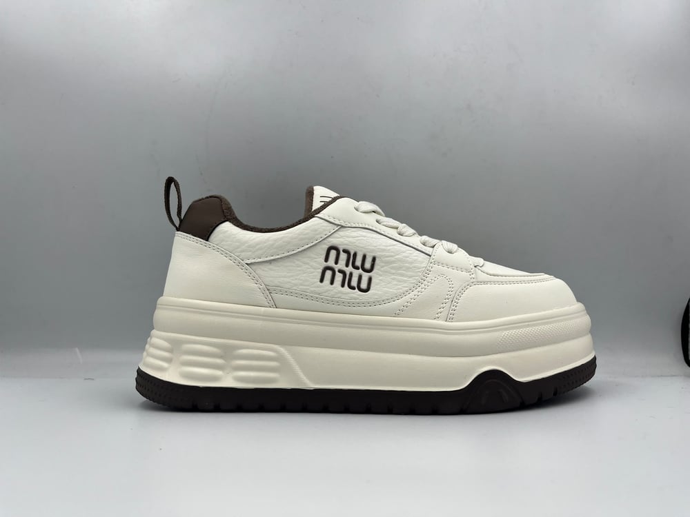 Yüksek Kalın Taban Deri Casual Sneaker Spor Ayakkabı