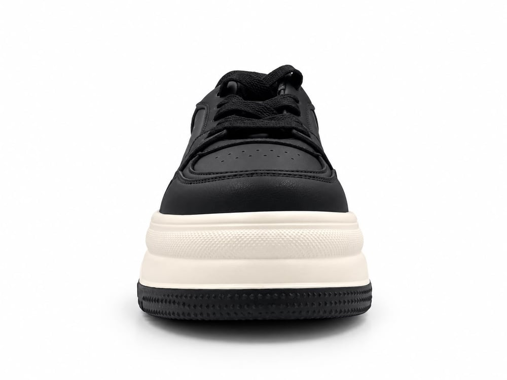 Yüksek Kalın Taban Deri Casual Sneaker Spor Ayakkabı
