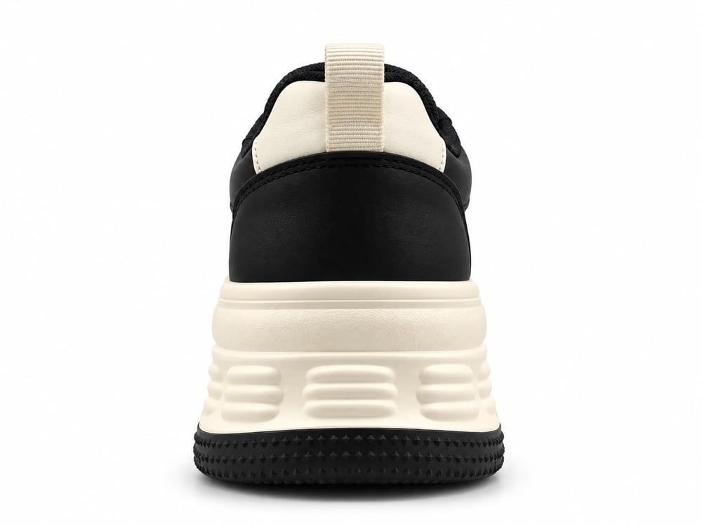 Yüksek Kalın Taban Deri Casual Sneaker Spor Ayakkabı