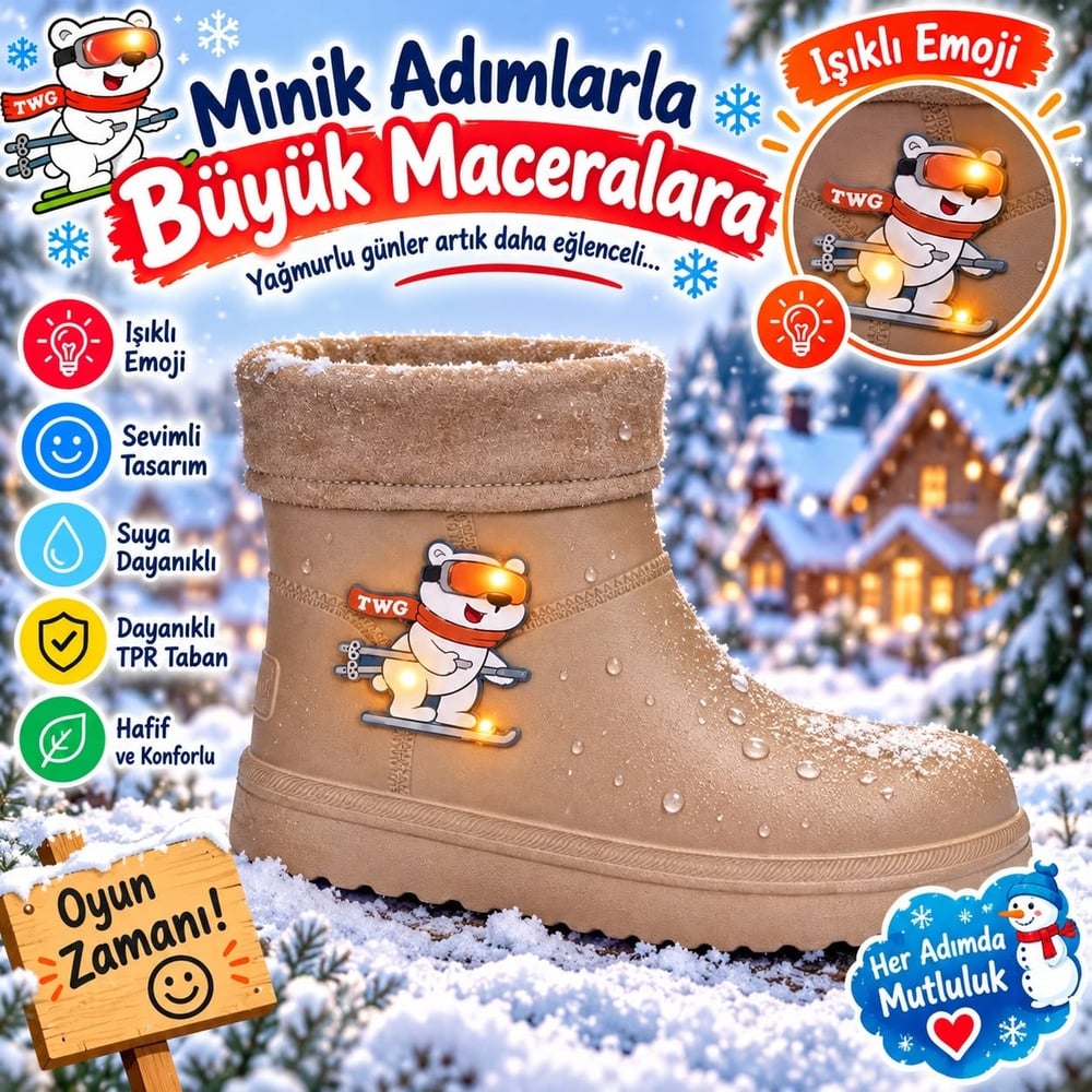 SU geçirmez çocuk yağmur botu 
