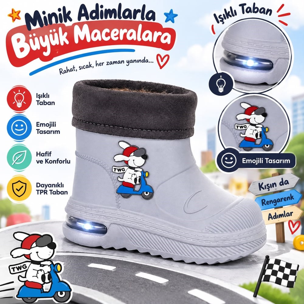 SU geçirmez çocuk yağmur botu 525