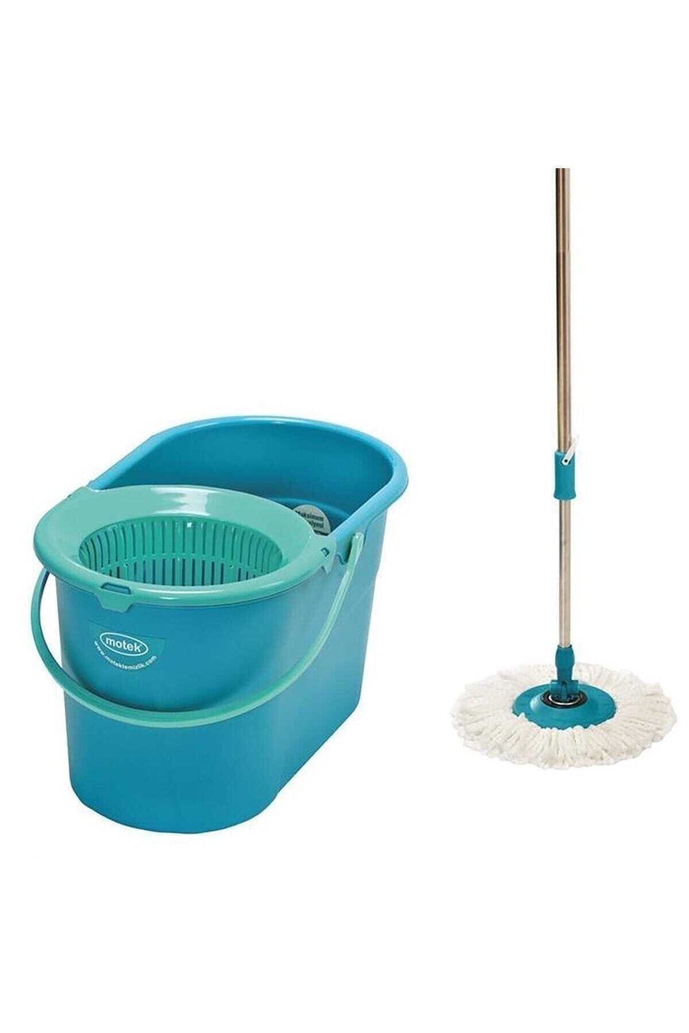 Motek Fix Mop Set Pratik Temizlik Seti Sıkma Sistemli Döner Başlıklı
