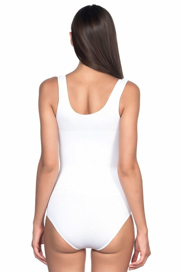 Beyaz MI Emay 1924 Soft Kalın Askıllı Çıtçıtlı Body