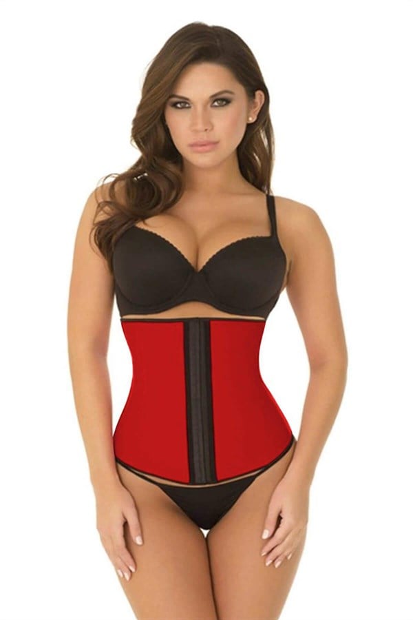 Arias Closet Kırmızı MI 9161 Terletici Agraflı Bel Korse