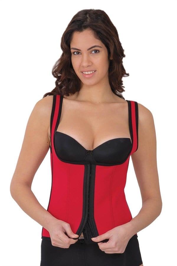 Arias Closet Kırmızı MI 9173 Terletici Agraflı Göğsü Açık Atlet Korse